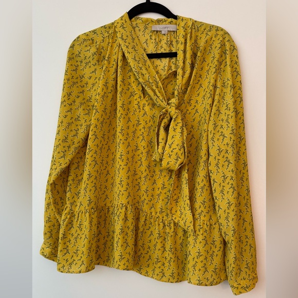 Yellow Peplum Blouse - Picture 2 of 5